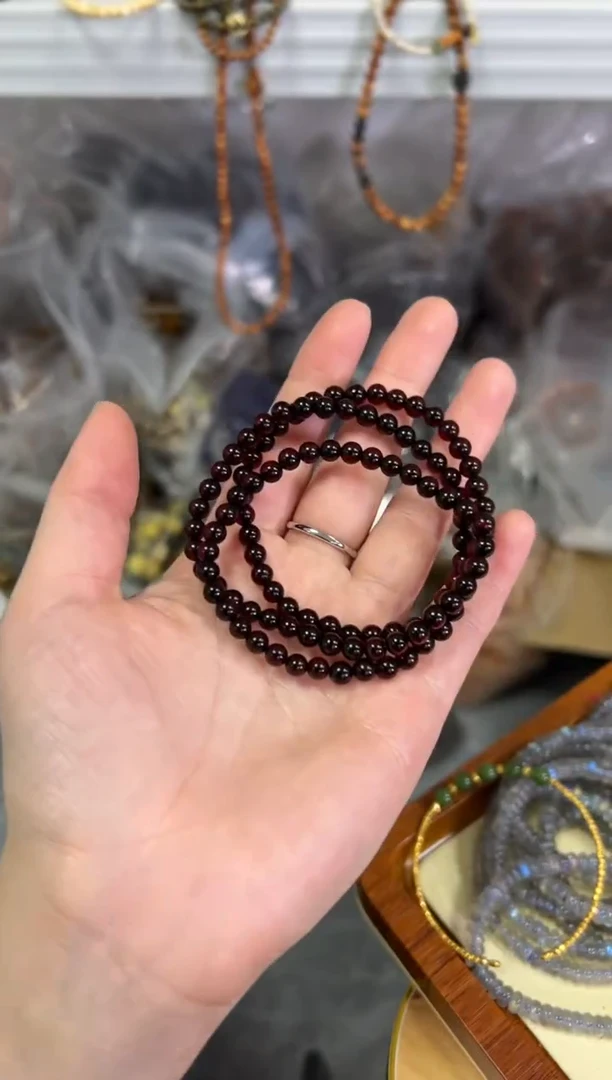 【闪购商品】血珀手链未镶嵌血珀圆珠多圈手链[3673]