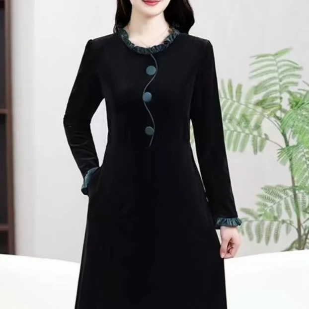 国风新中式高贵气质显瘦百搭连衣裙