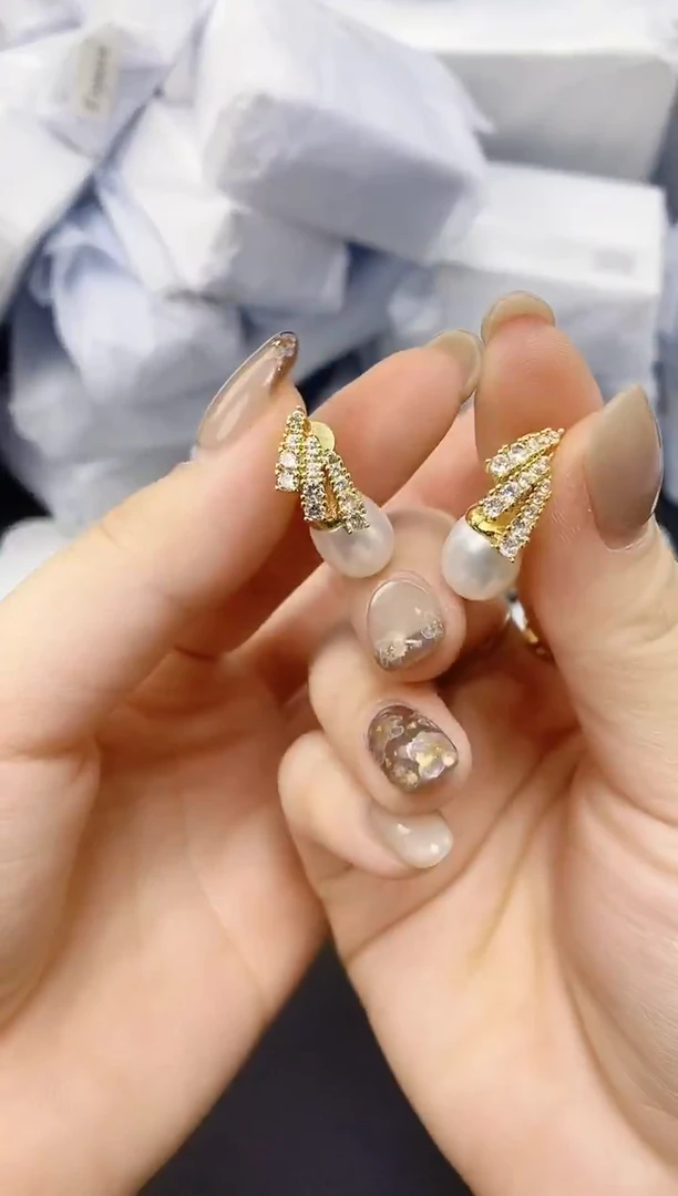 未镶嵌耳饰淡水珍珠ED1046