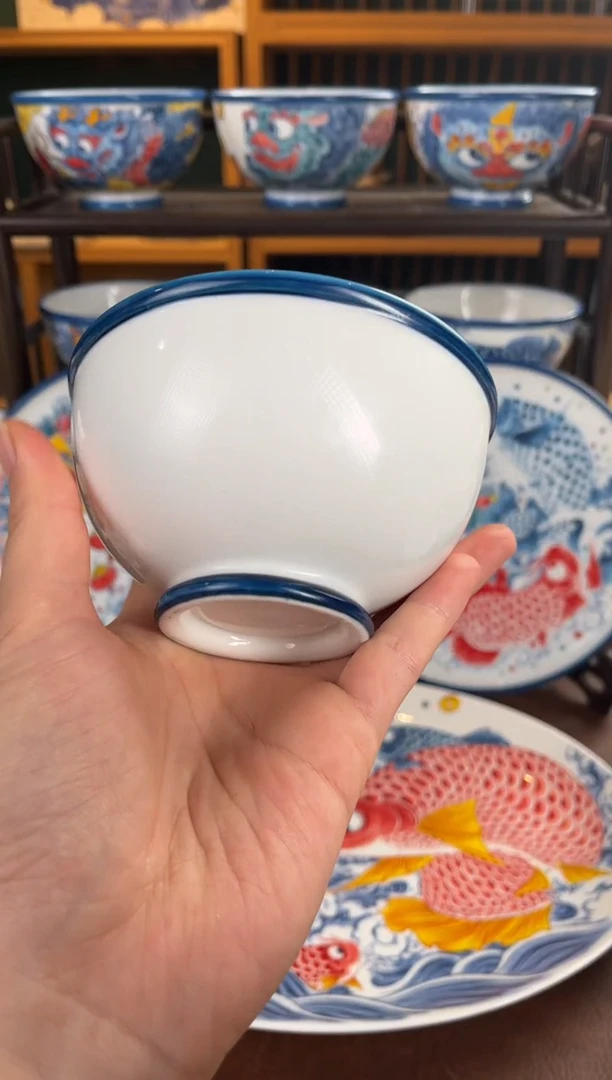 拙明院（福利价格）蓝边米饭碗