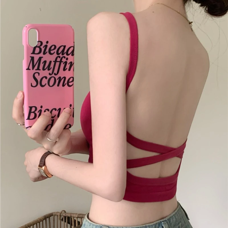 纯欲风背心修身型时尚风吊带露背聚拢外穿打底内搭通勤运动网红