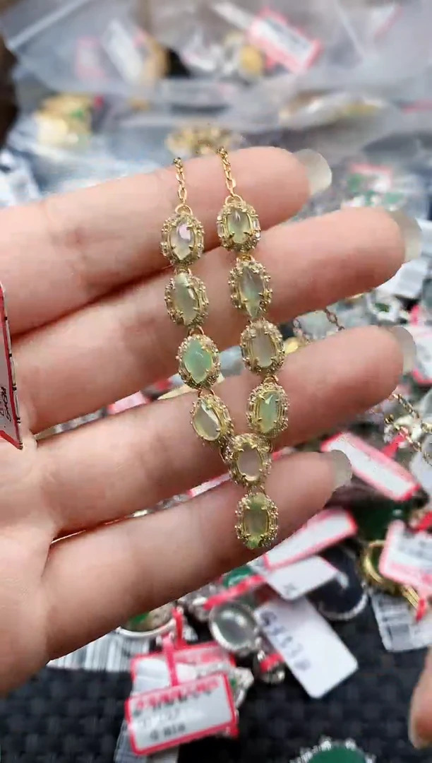 银S925镶嵌戒指翡翠天然A货缅甸翡翠