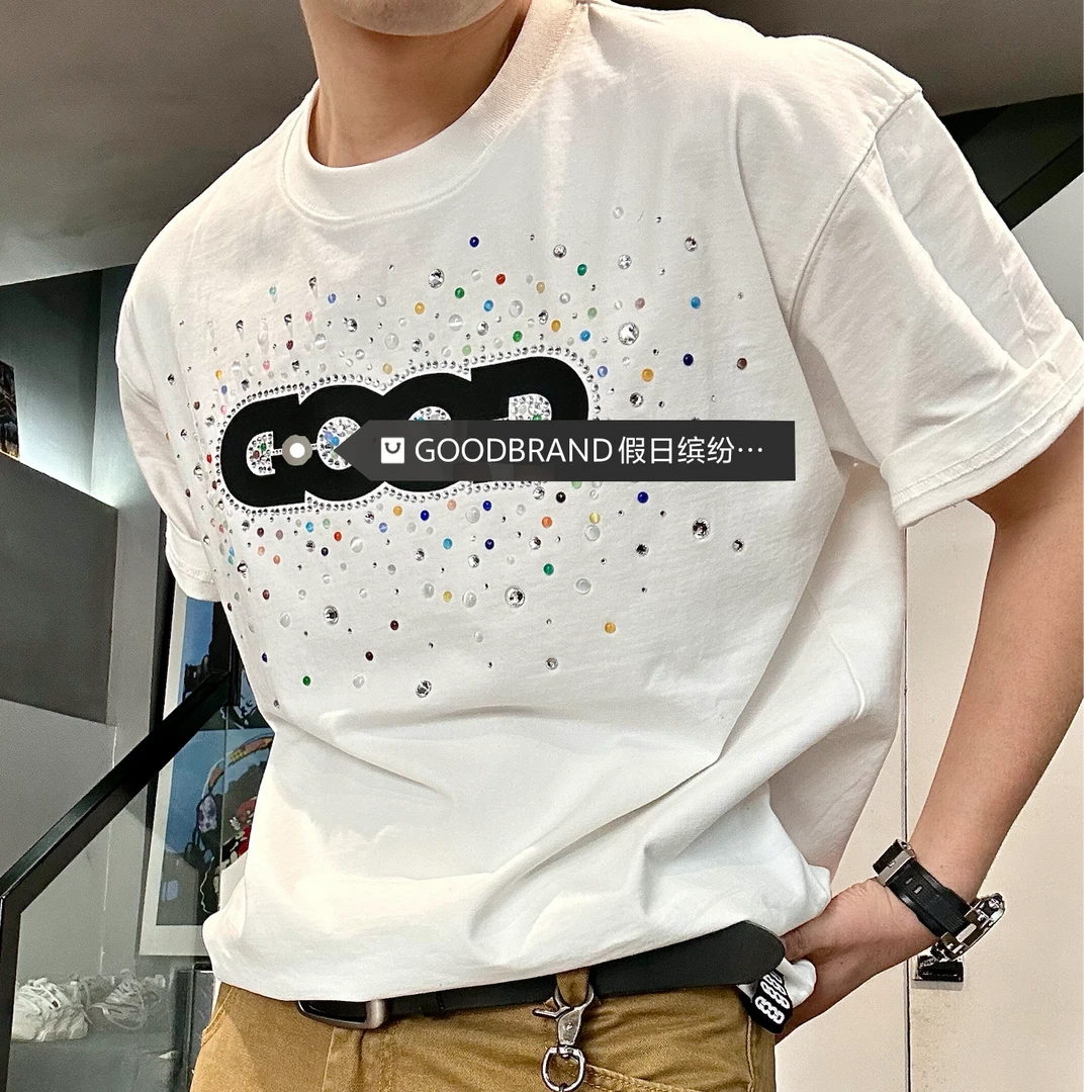 GOODBRAND 2025SS 假日缤纷糖果宝石轻奢时尚高级感印花短袖T恤