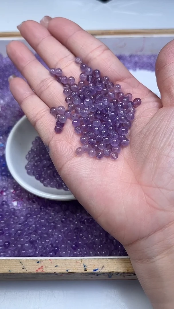 未镶嵌珠宝半成品水晶C761 紫水晶4mm50个15元