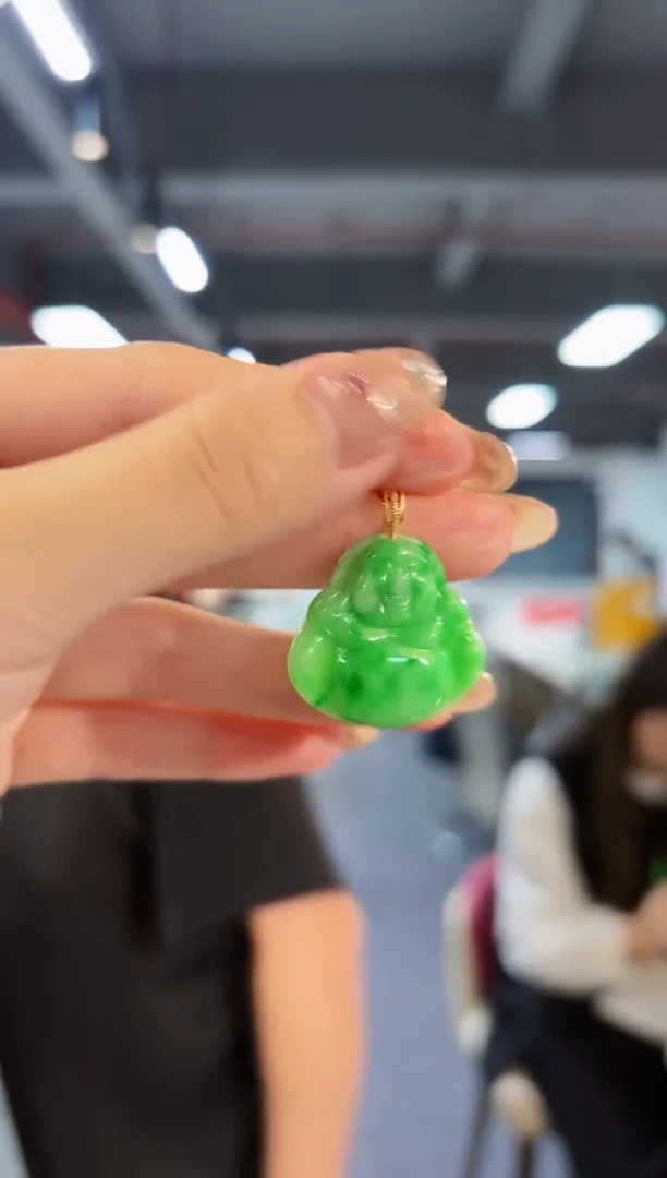 【闪购商品】翡翠颈饰18K金镶嵌缅料A货/支持复检/一件