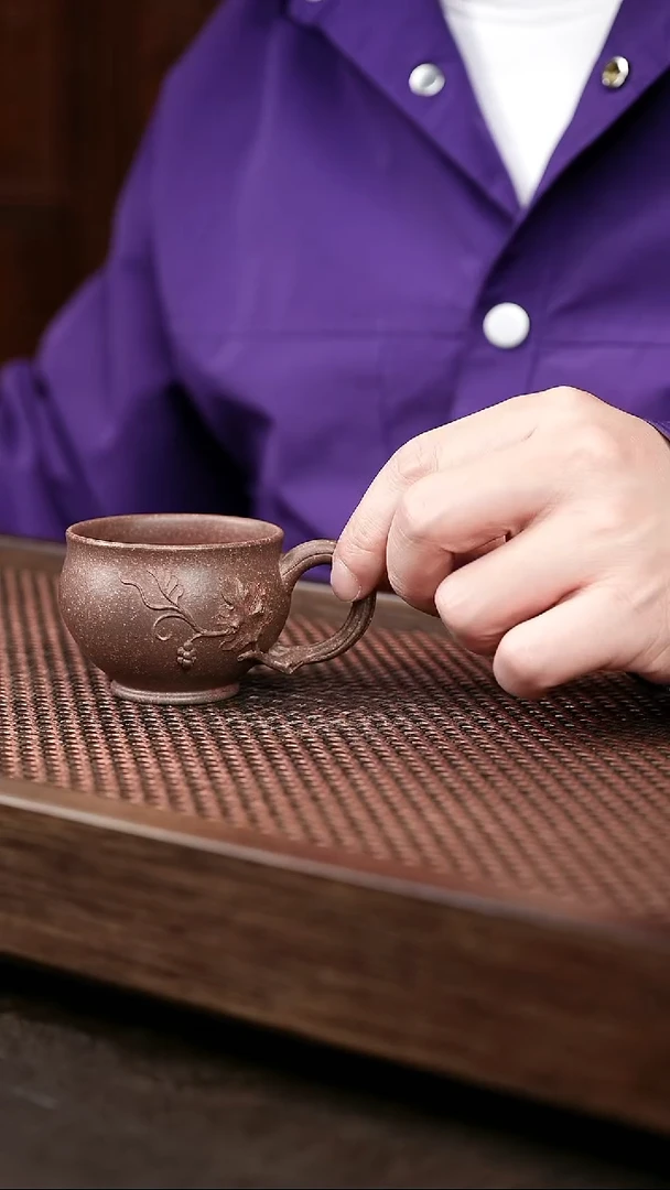 茶壶紫砂小**哦岩中泥报春杯