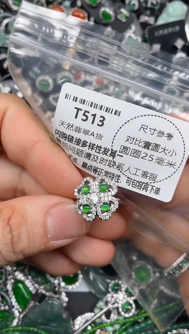 颈饰未镶嵌翡翠T513戒指