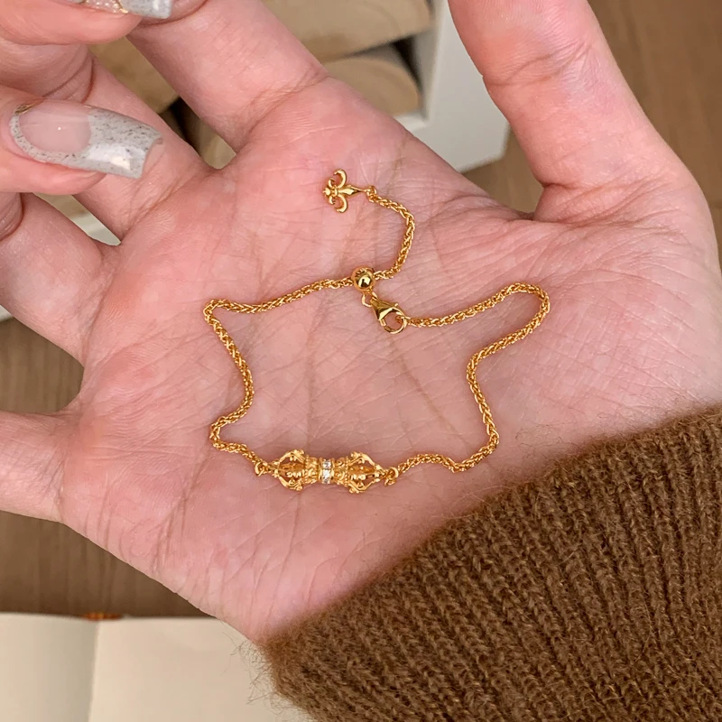 铜合金手链 绝美！手链女款轻奢小众精致可叠戴手饰品2025年新款