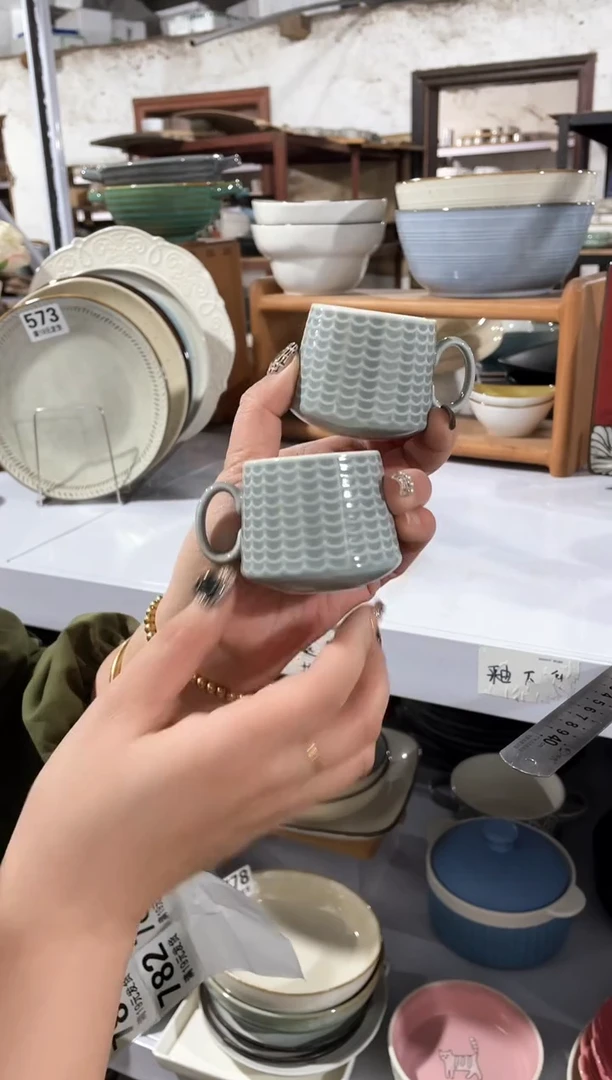 【闪购商品】碗微瑕（2件套）鱼鳞小杯子