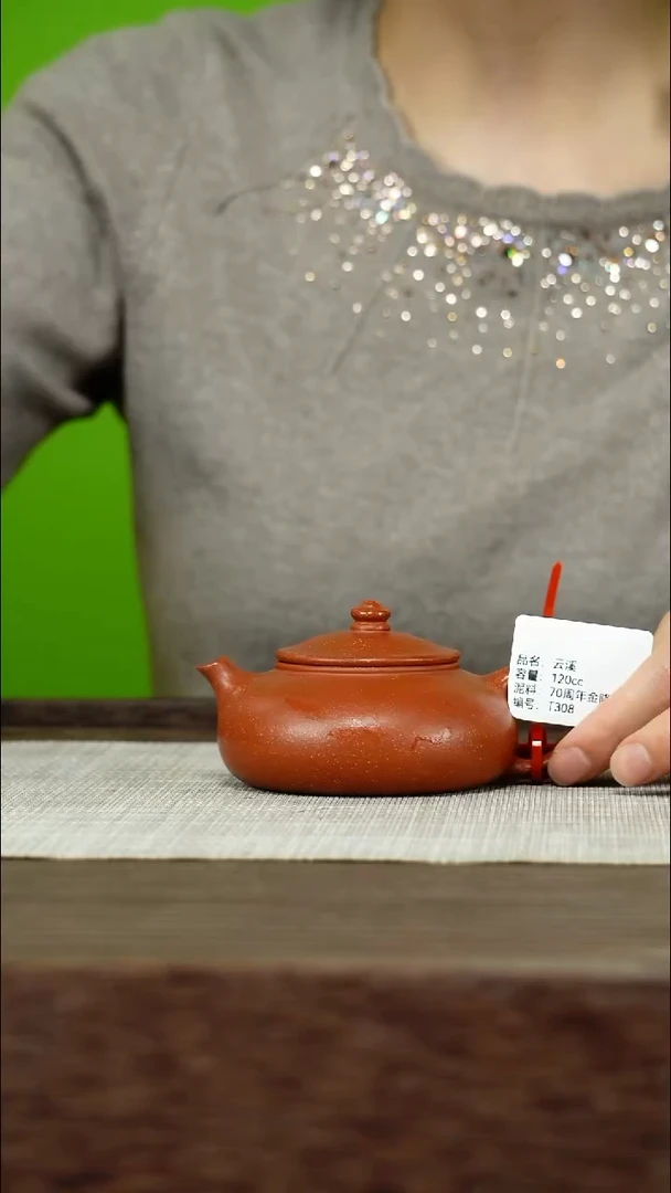 茶壶紫砂紫砂工艺厂T308 金降坡  云溪  120cc