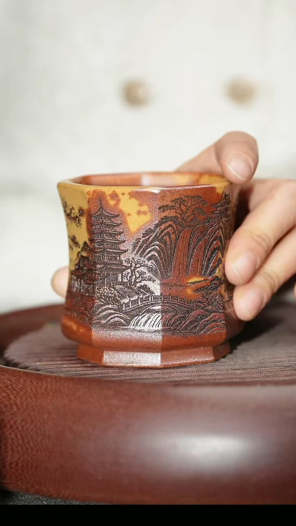 茶杯紫砂紫砂主人杯福利放漏