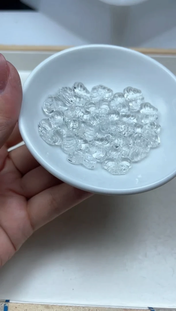 水晶珠宝半成品未镶嵌D904 白水晶 蝴蝶5个9.9元