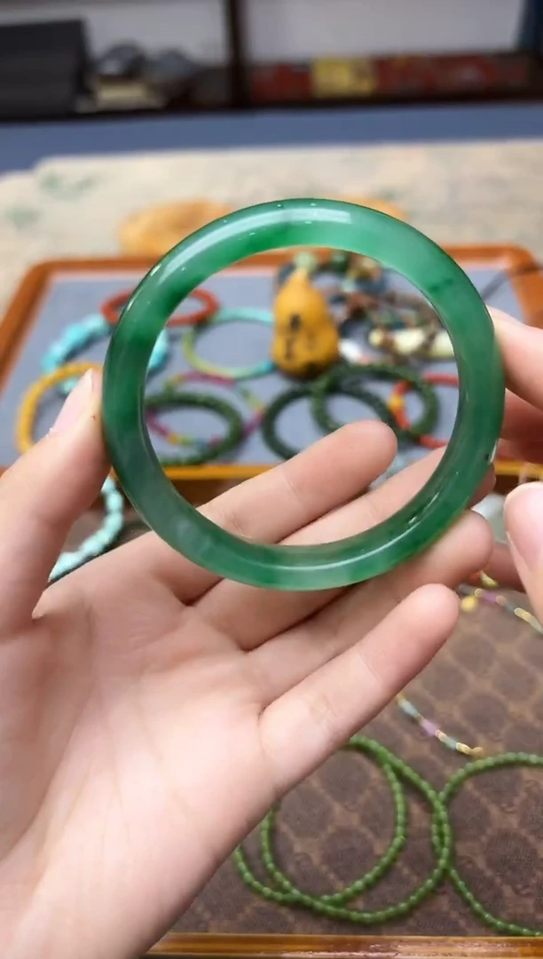 未镶嵌手镯石英质玉独龙玉手镯57#YR