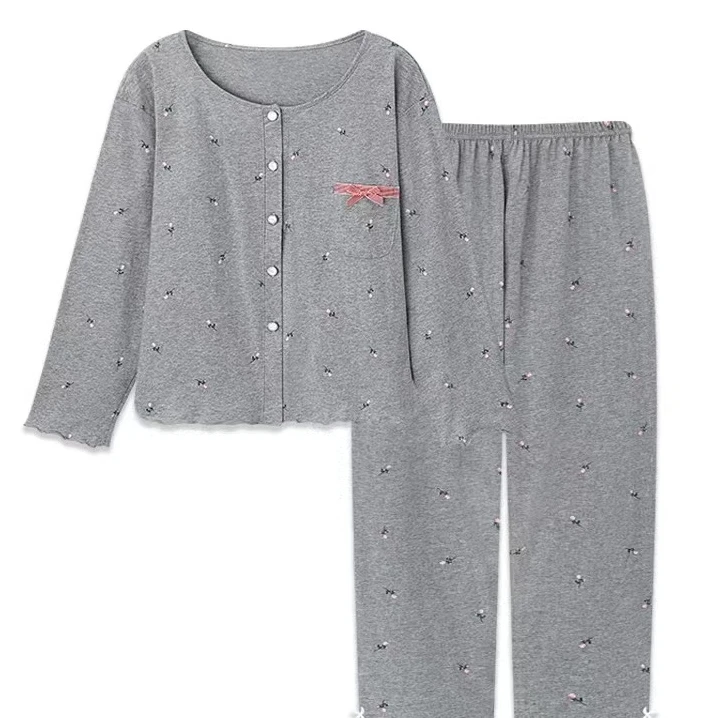 2025新款爆款秋季睡衣长袖两件套家居服女出门款春秋休闲宽松韩版