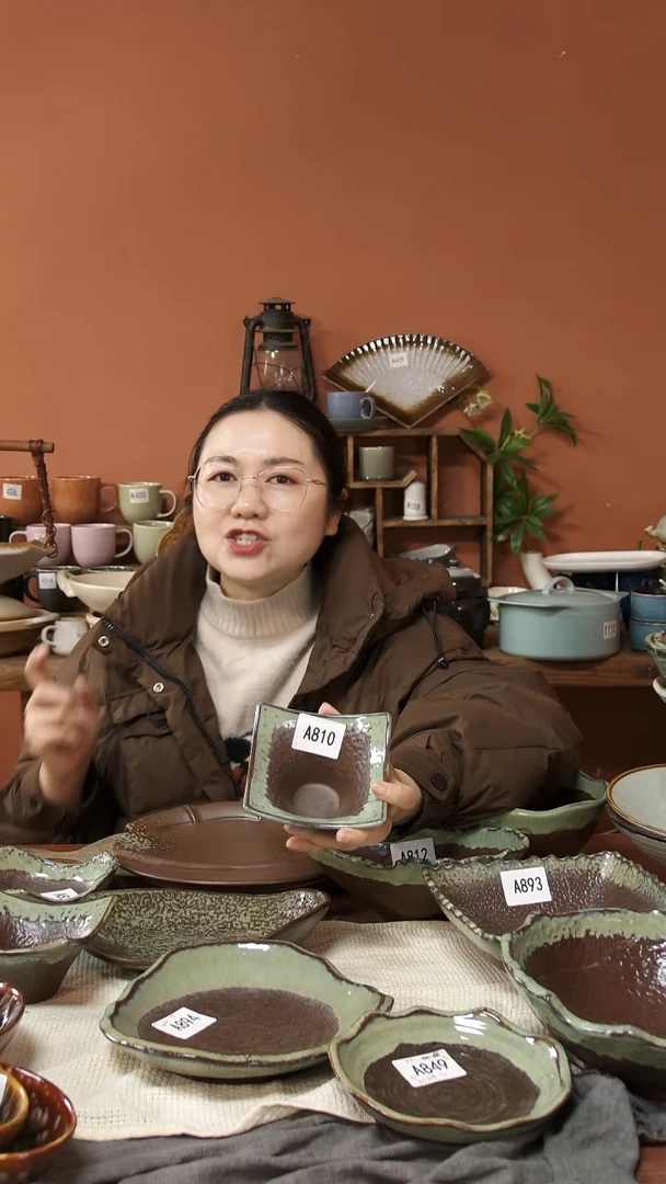 陶瓷A810陶瓷粗陶红泥四角一个微瑕11*6.5