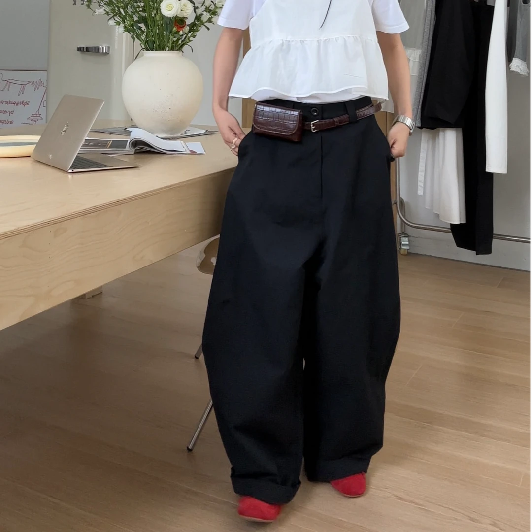 春夏新款韩系时尚百搭设计款裤子21258