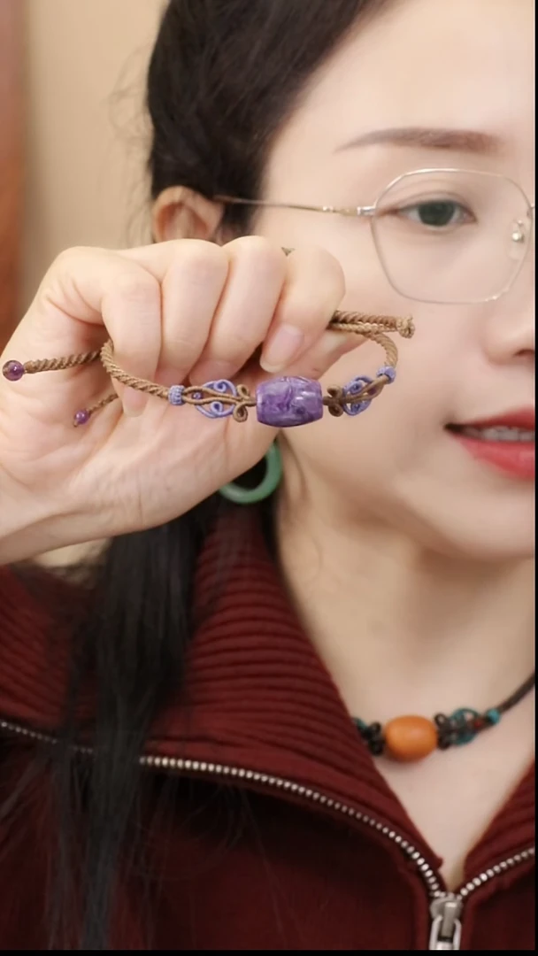 直播款《逸珠》紫龙晶版材料包（整卷线）+配套裸石