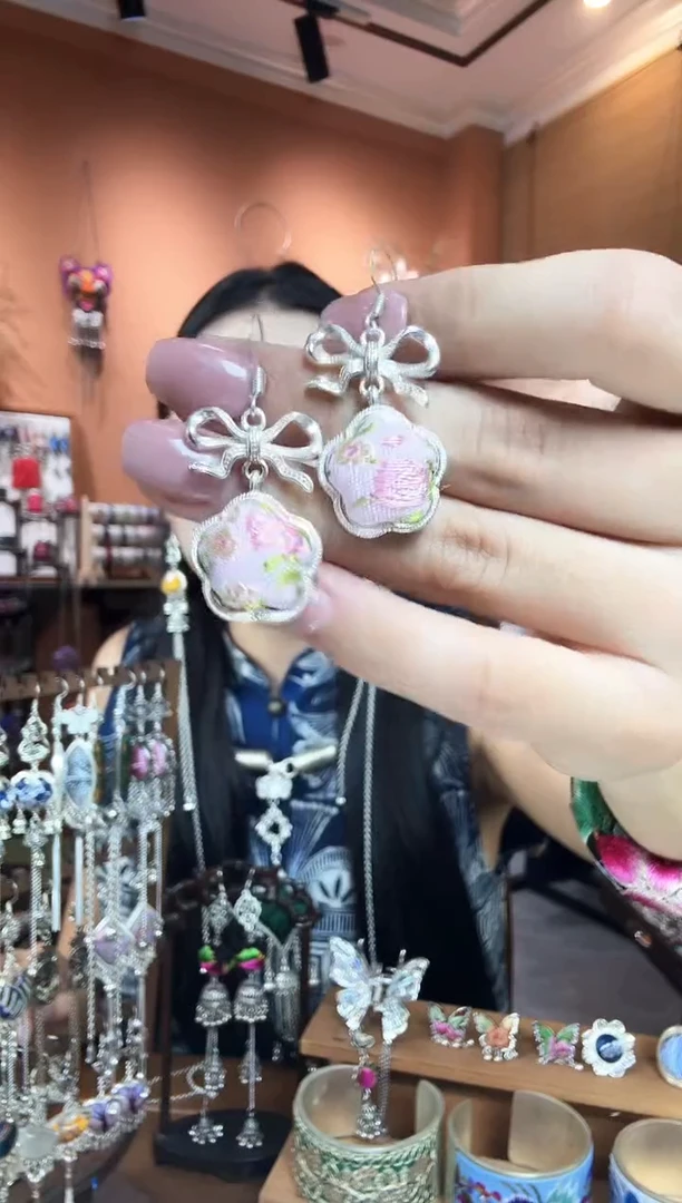 刺绣纯手工民族风耳环