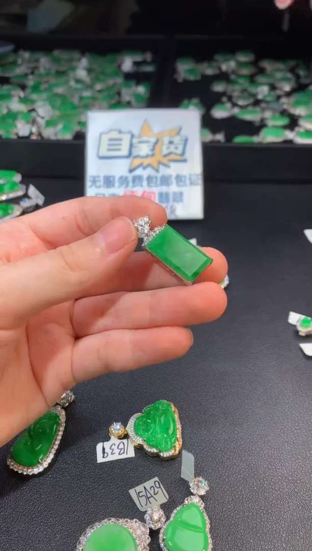 【闪购商品】翡翠颈饰银S925镶嵌翡翠