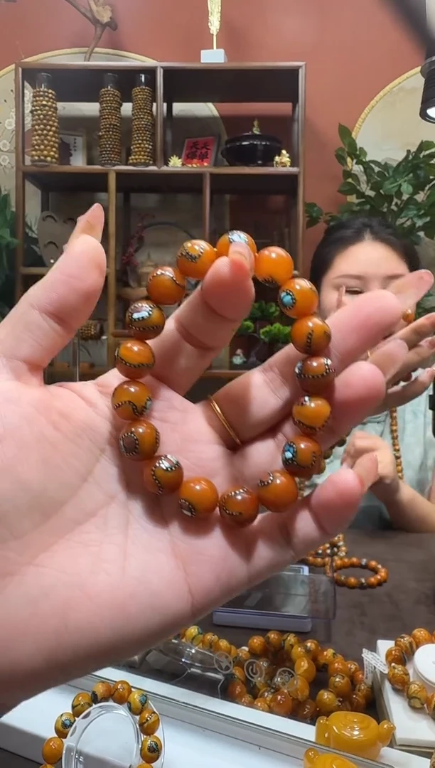 蜜蜡颈饰未镶嵌1230天然蜜蜡珠宝奇石全都保真