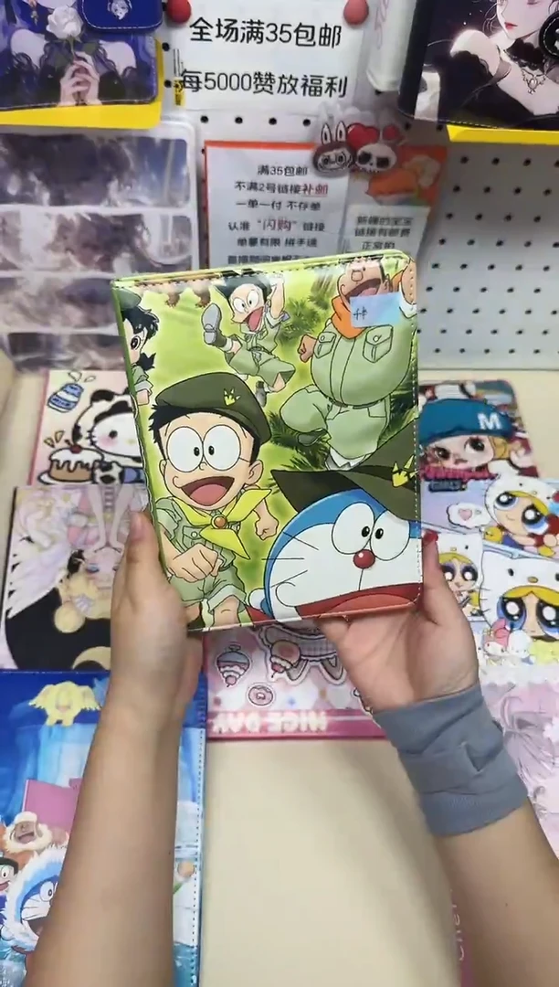 A5皮面本彩页本--A5---哆啦A梦绿