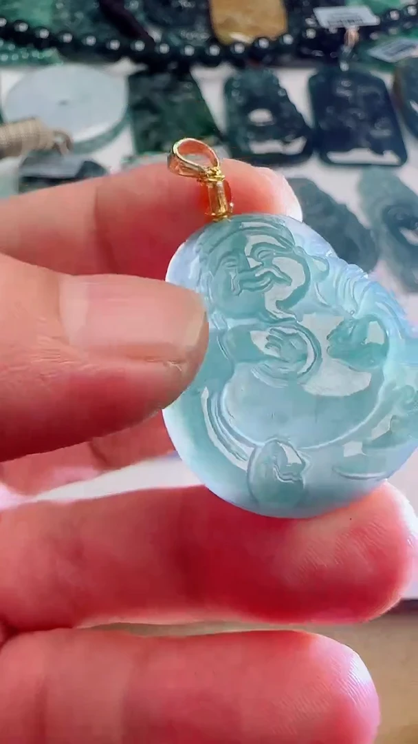 翡翠未镶嵌颈饰多样性随机发其一