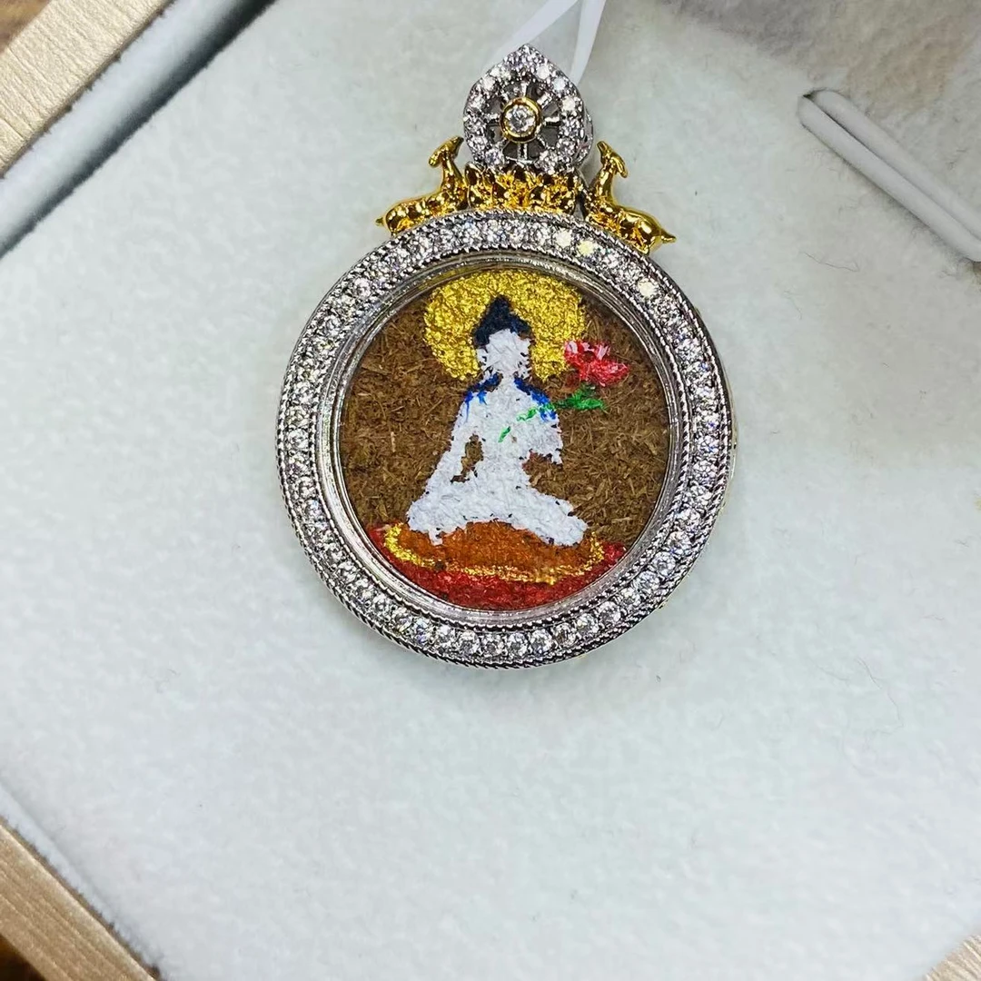 杨教授珠宝无相白度母唐卡吊坠ZZ