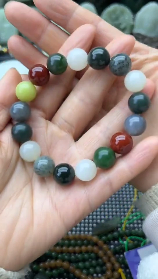 未镶嵌和田玉珠宝半成品手串