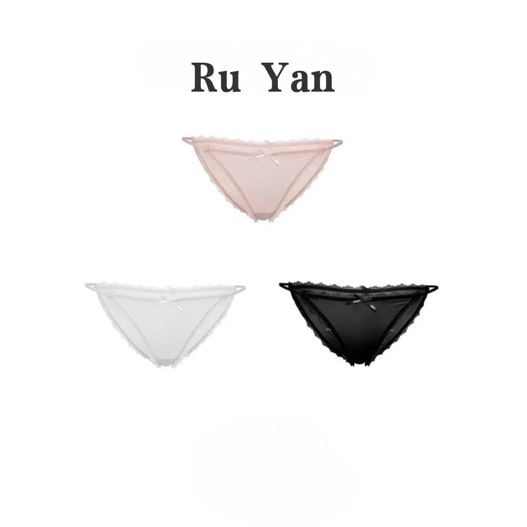 「RY」贴身极简内内！蕾丝交织纯棉裆性感显身材提臀诱惑三角内裤女