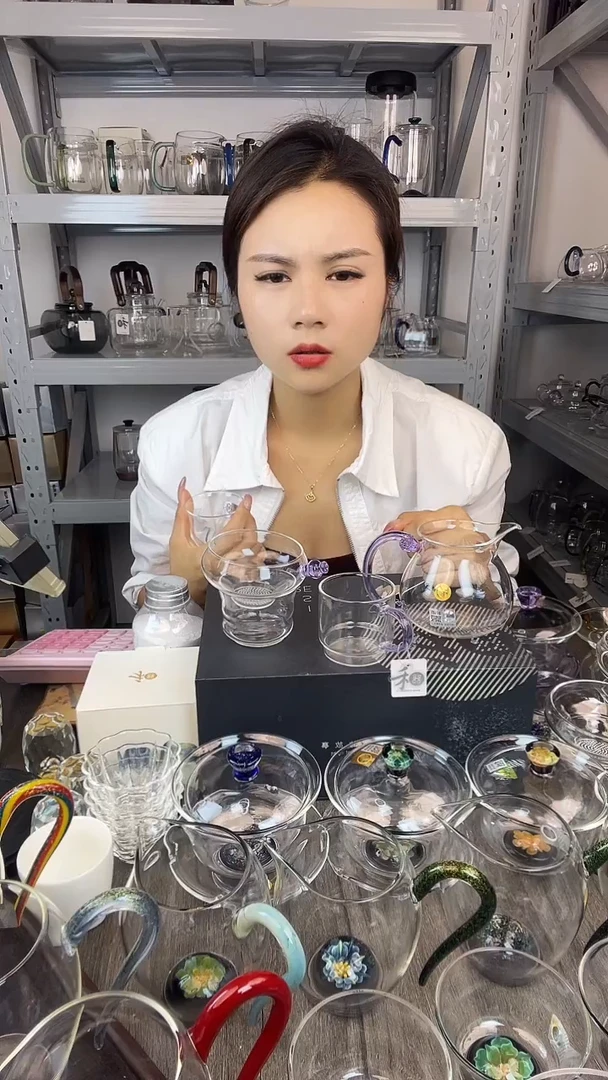 s***y禾器 奉珠茶漏浅紫色青莲壶韵杯浅紫 孤品