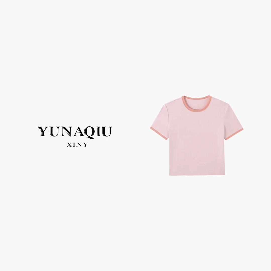 YUNAQIU【CC推荐】时尚休闲女士印花圆领T恤-9255