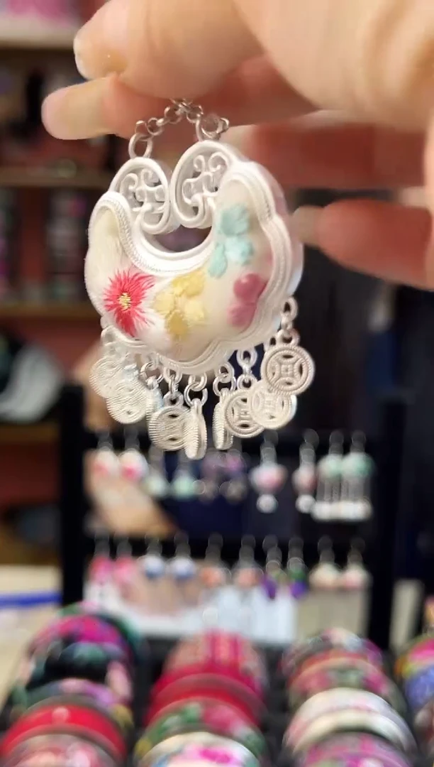 织绣艺枝独绣老绣饰品153