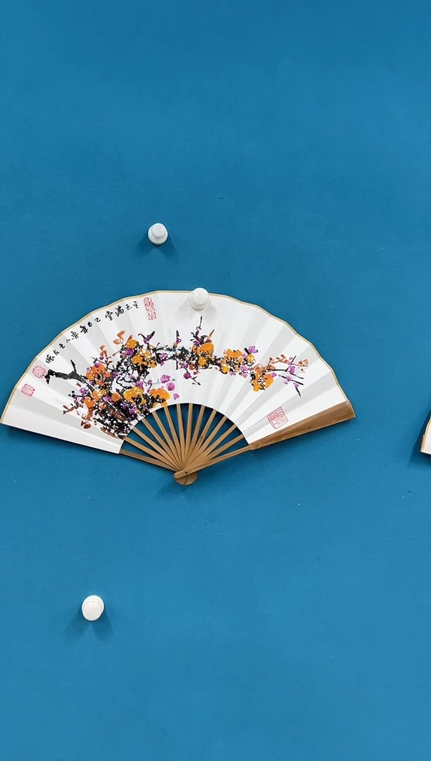 国画王夫怀-扇子-梅花014