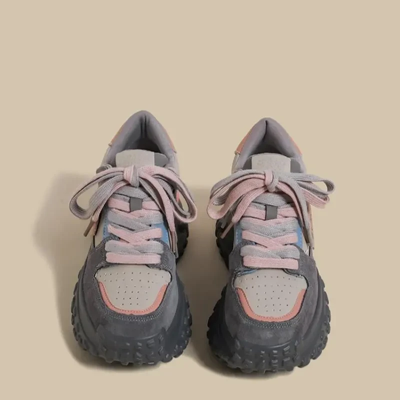 网红女鞋厚底潮流老爹鞋女秋季时尚百搭小个子内增高休闲运动鞋