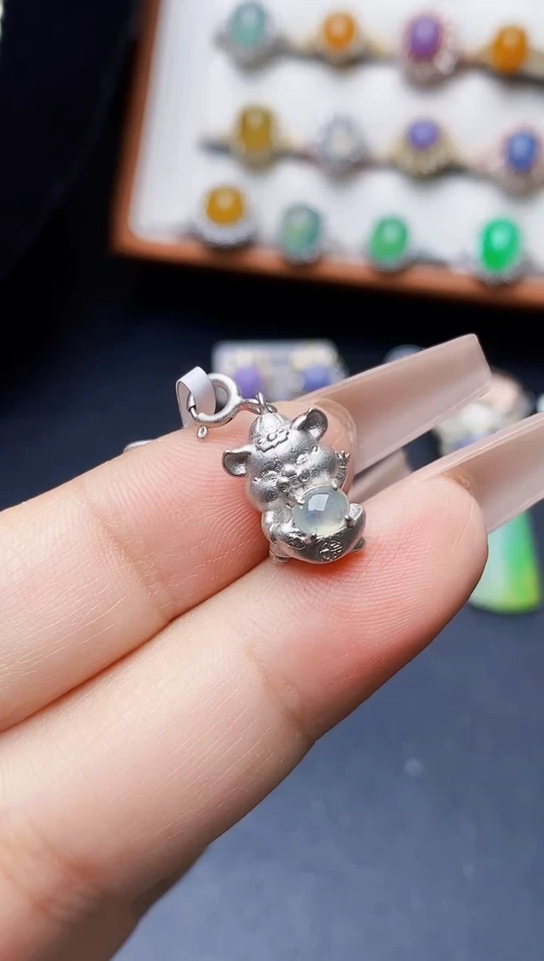 银S925镶嵌戒指翡翠1359