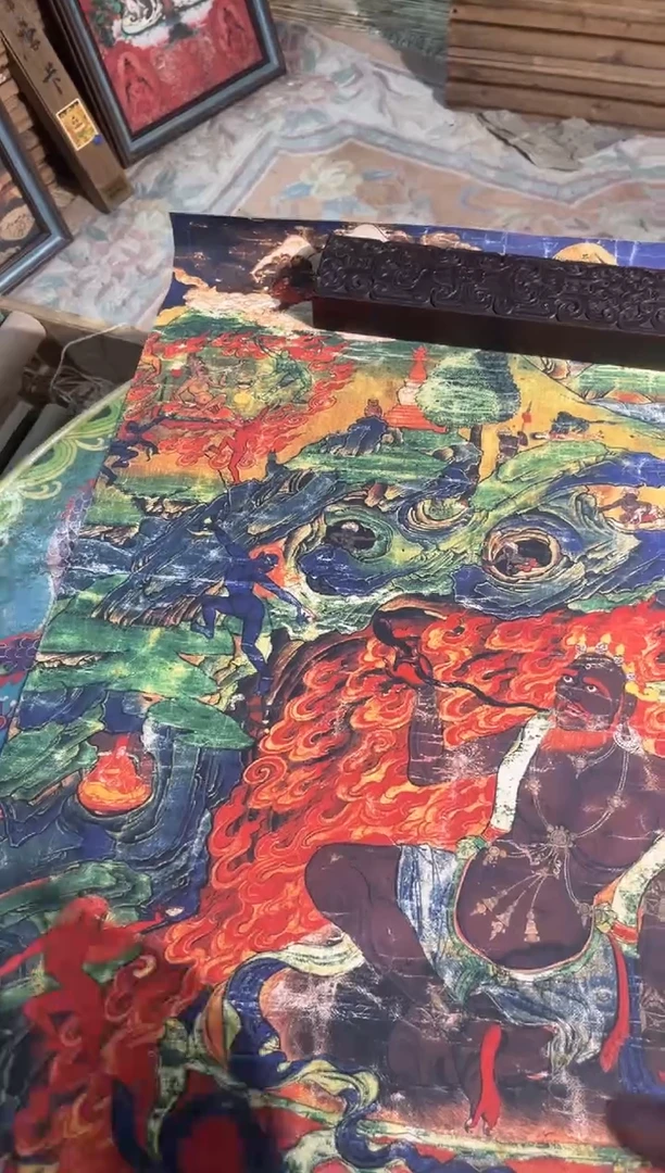 卷轴画卷轴画张张的唐卡