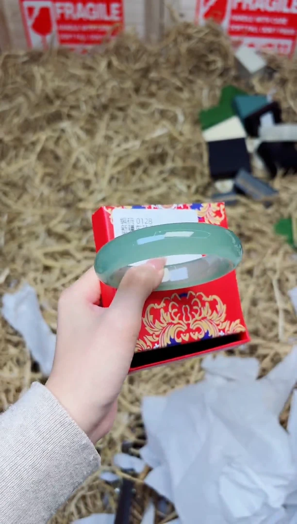 未镶嵌手镯石英质玉0128--圈口59