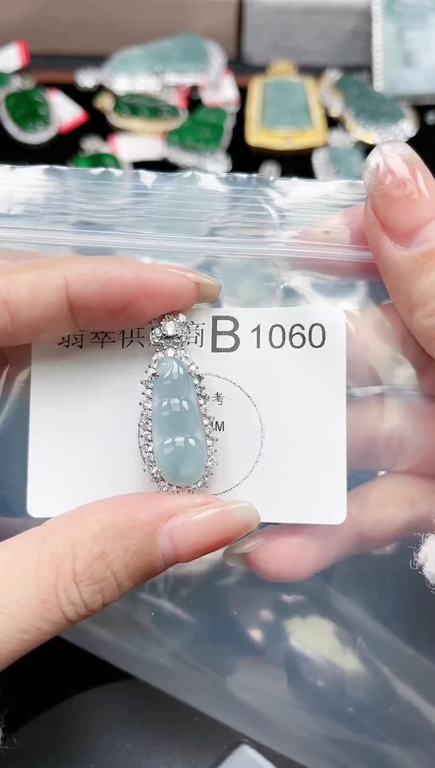 【闪购商品】翡翠颈饰未镶嵌1060赠皮绳