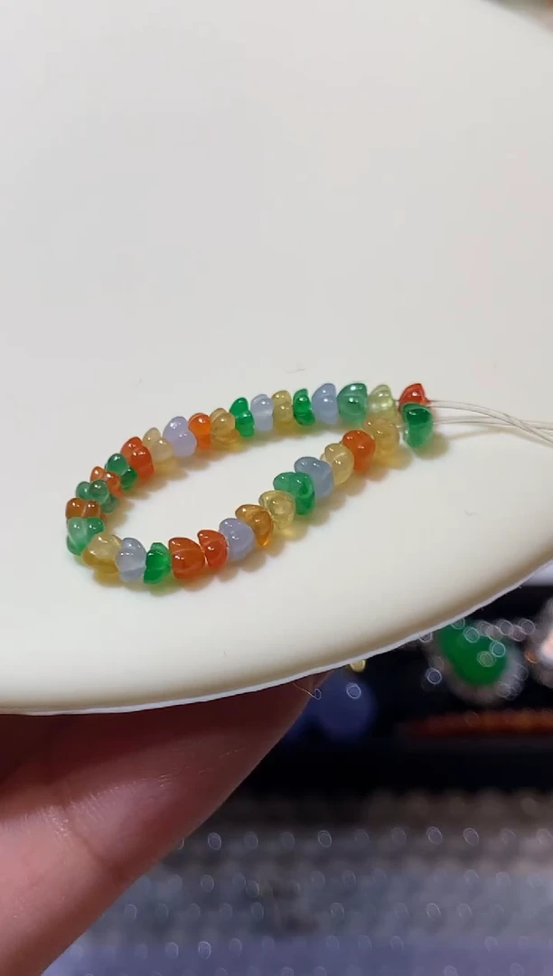 未镶嵌定制翡翠云**️桂花一串