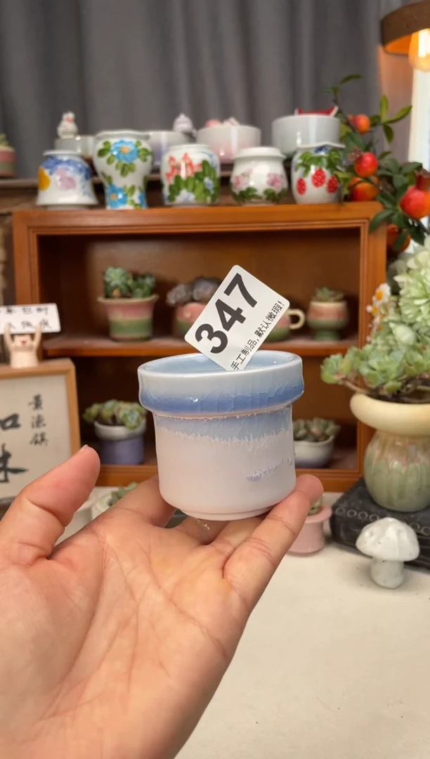 瓷片347知木小芳花盆