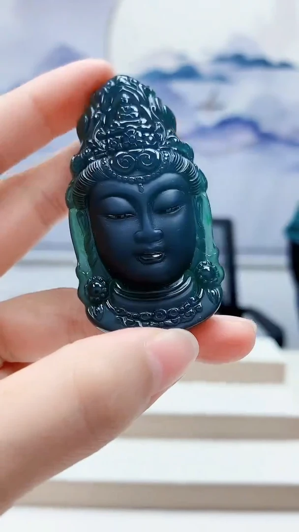 未镶嵌定制翡翠5167lr-毛货挂件63