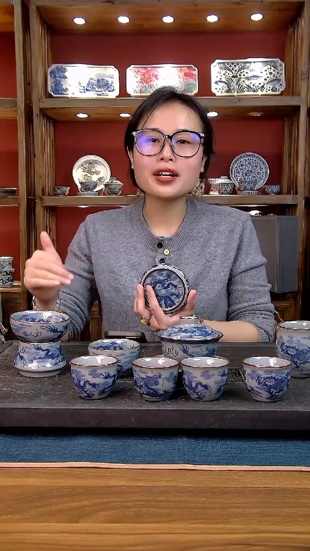 简装家用款9件套 老陶泥开片纹陶瓷茶具