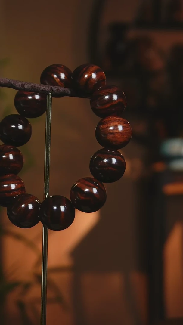 【闪购商品】黄花梨/降香黄檀手串/手链海南黄花梨2.0cm大黑线