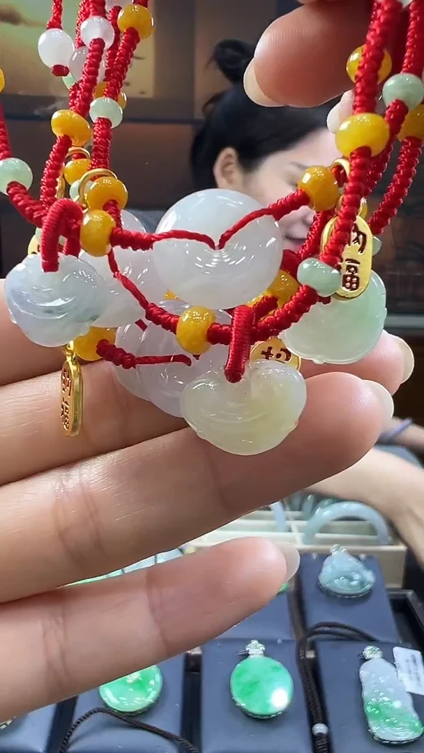 未镶嵌挂件翡翠脚链（多样性发其一）