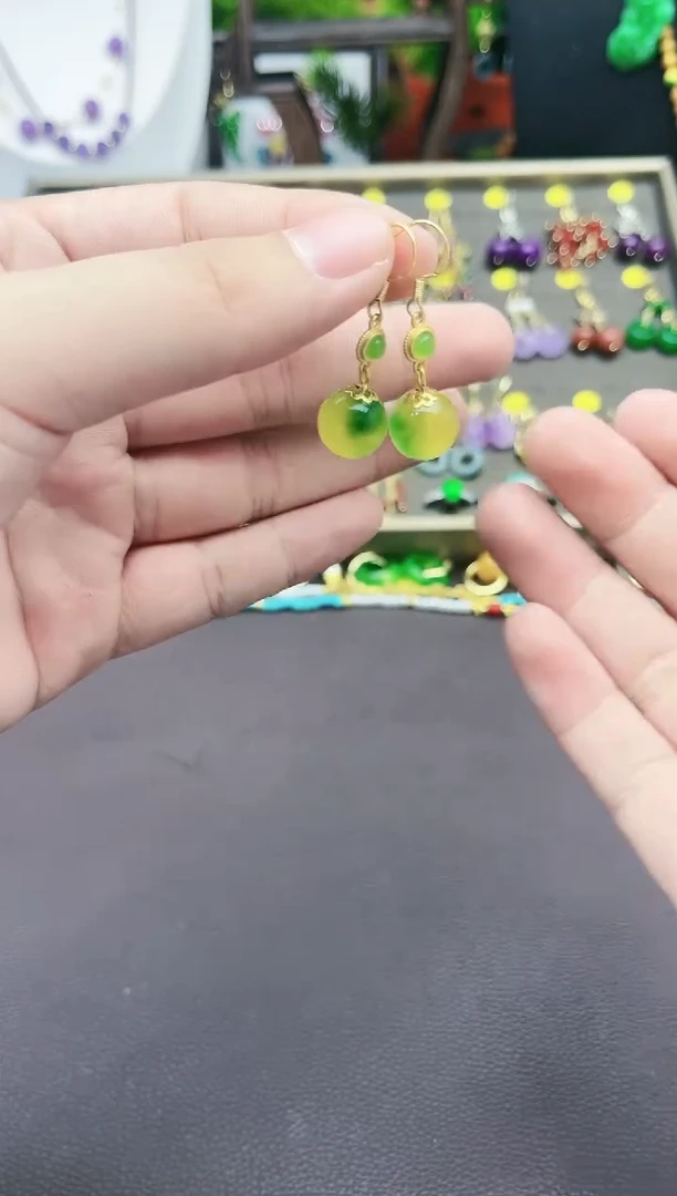 【闪购商品】玛瑙/玉髓耳钉银S925镶嵌522000