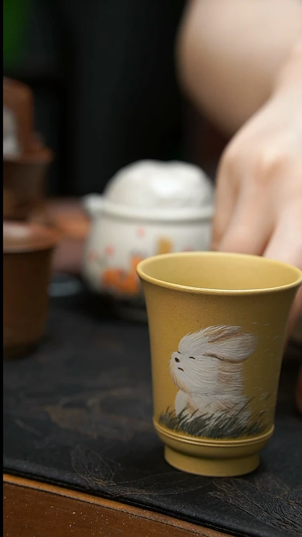 茶壶紫砂朗****2潦草小狗杯