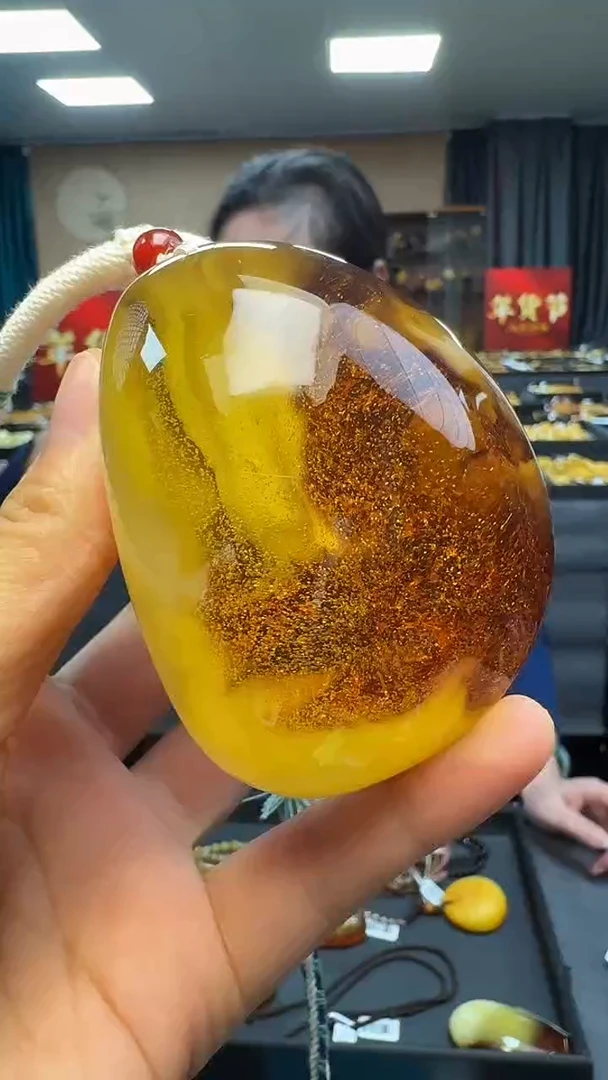 琥珀颈饰未镶嵌天然保真蜜蜡水滴套装（送绳子）