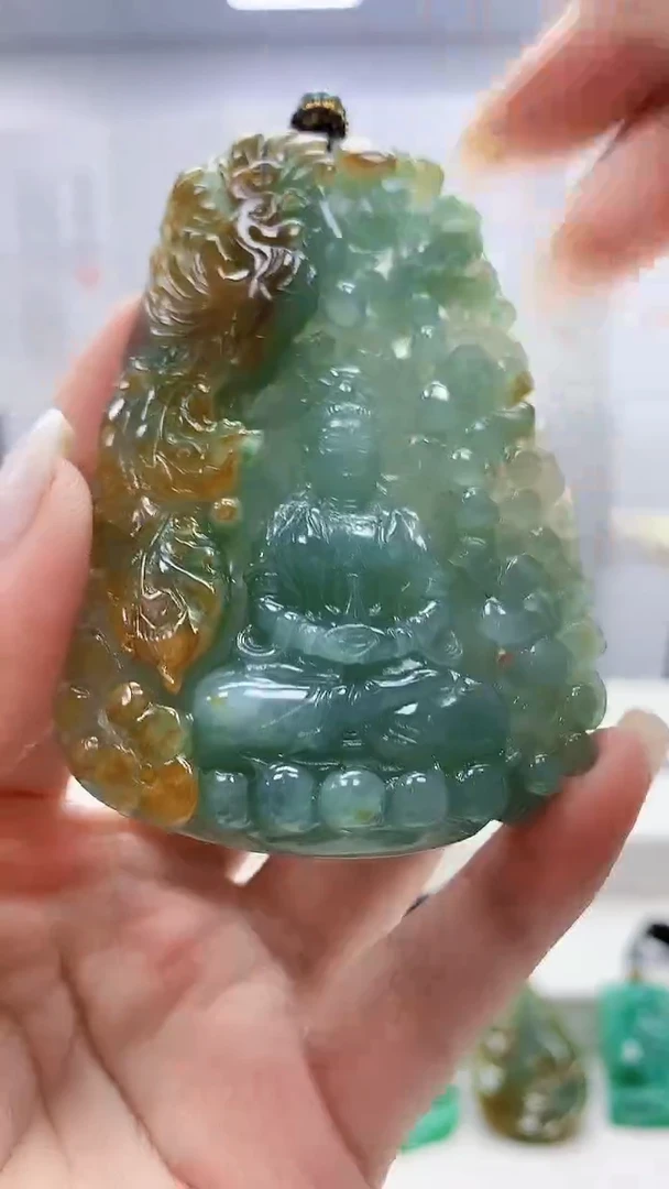 定制翡翠未镶嵌4829ms-毛货133观音