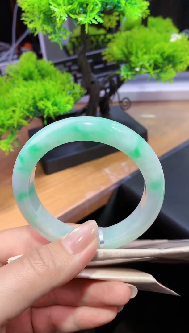 未镶嵌手镯翡翠-k305 天然缅甸A货翡翠55.8正圈