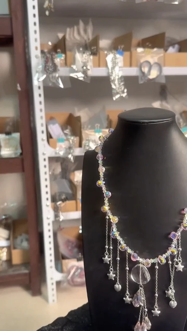 亚克力合金花岗石合金粉水晶长流苏